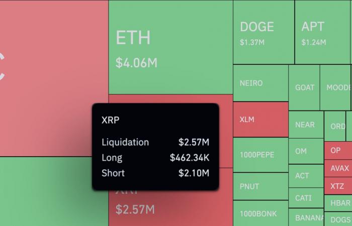 XRP schießt im Liquidationsungleichgewicht um 454 % in die Höhe, da die Bären den Preisanstieg vorantreiben