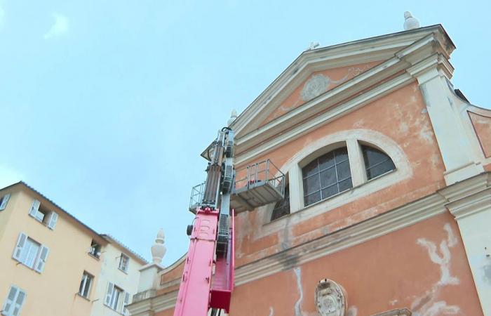 vor dem Papstbesuch auf Korsika die renovierte Kathedrale von Ajaccio