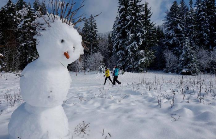 Wo kann man dieses Wochenende in der Franche-Comté Ski fahren oder einen wunderschönen Schneemann bauen?