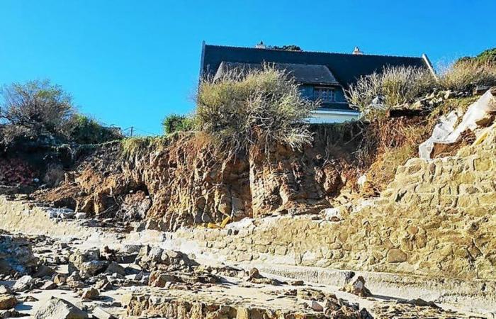 „Das ist sicherlich der Anfang der Probleme“: Am Strand von Saint-Pierre-Quiberon stürzt die Mauer zweier Grundstücke ein