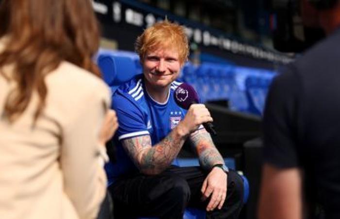 Sänger Ed Sheeran war überraschender Rekrutierer für die britische Fußballmannschaft Ipswich