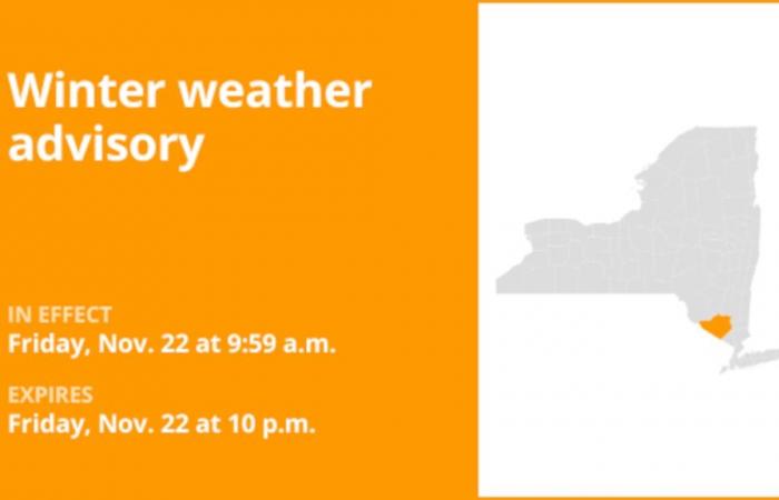 Wetter in New York: Winterwetterwarnung für Orange County bis Freitagabend – bis zu 3 Zoll Schnee