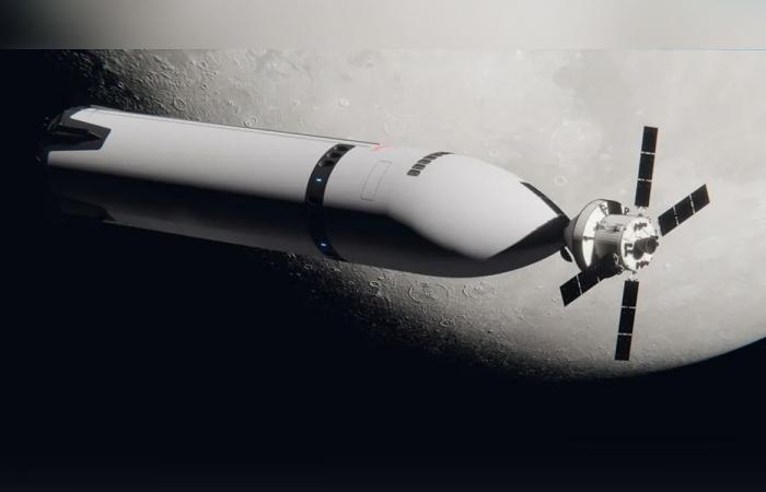 Beobachten Sie, wie die Starship-Rakete Astronauten auf dem Mond landen wird