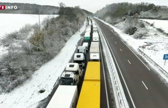 „Wir sind bei 0 km/h“: Auf der A36 hielten immer noch Tausende schwere Lkw