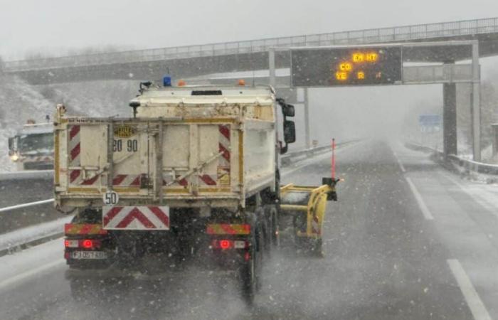 APRR bereit für den Schnee, an Bord mit Philippe, am Steuer eines Salzstreuers