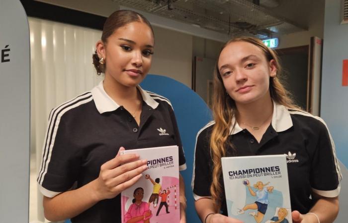 Ein Comic, getragen von jungen Handballspielern aus Seine-Saint-Denis