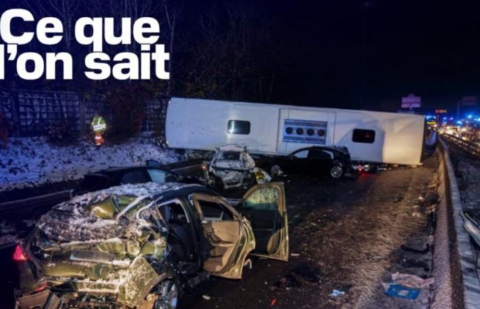 Was wir über den Unfall eines Busses auf der A6B bei schlechtem Wetter wissen