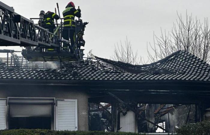 Meurthe-et-Moselle. Ein Feuer zerstörte an diesem Samstagmorgen einen Pavillon in Ludres