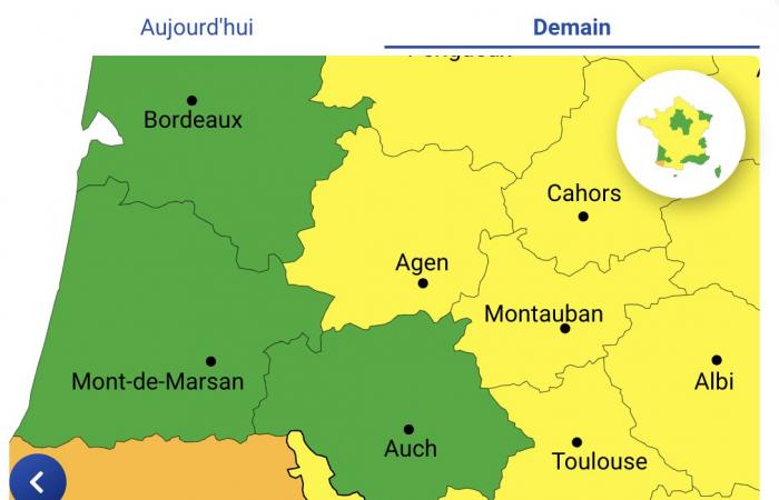 Wetterwarnung für heftige Winde in den Pyrénées-Atlantiques, Hautes-Pyrénées, Ariège, Haute-Garonne und Tarn-et-Garonne am Sonntag, 24. November