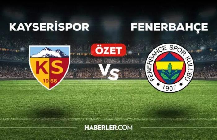 Sehen Sie sich die Spielzusammenfassung und die Tore von Kayserispor Fenerbahçe an! (VIDEO) Kayserispor Fenerbahçe erweiterte Zusammenfassung! Wer hat die Tore geschossen, wie oft endete das Spiel?