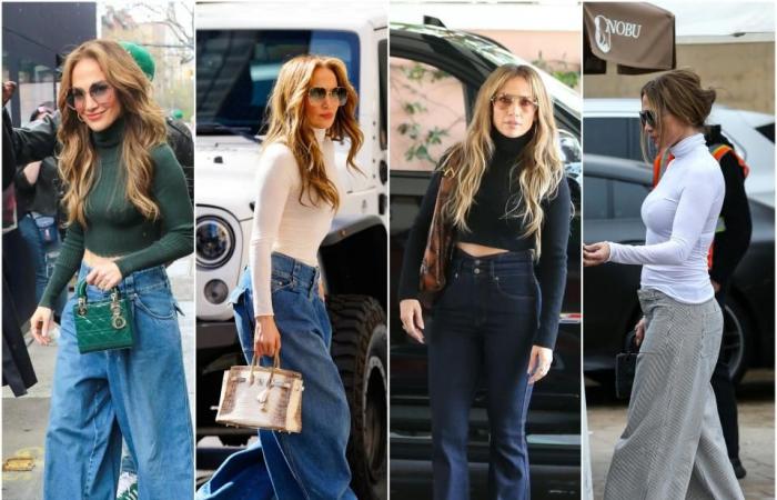 Jennifer Lopez brachte ihre Herbstuniform in umstrittenen Barrel-Jeans und Uggs auf ein neues Niveau