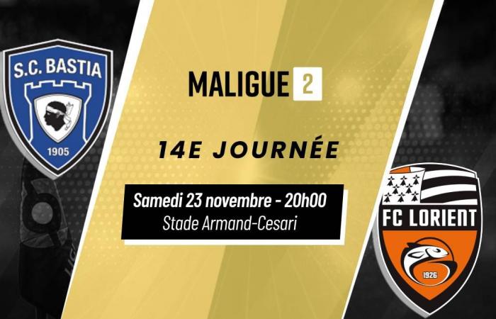 LIVE – Das Spiel SC Bastia – FC Lorient mit Live-Kommentar (14. Spieltag der Ligue 2)