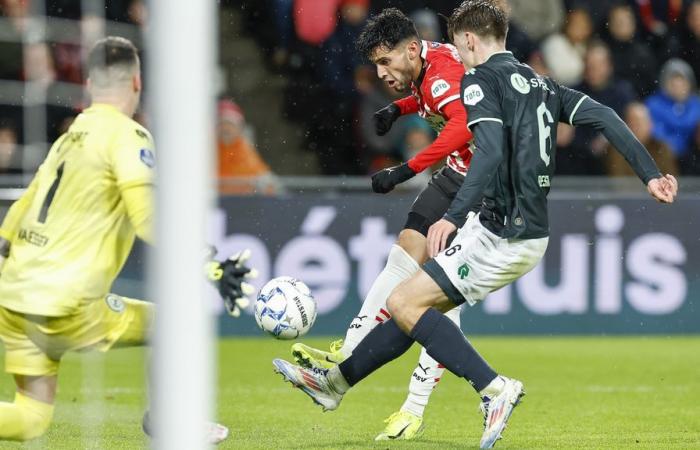 Pepi spielte eine führende Rolle an einem leichten Abend für den PSV, der gegen den FC Groningen einen großen Sieg errang