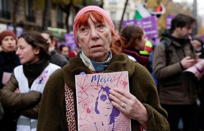 in Paris eine feministische Demonstration gegen sexistische und sexuelle Gewalt