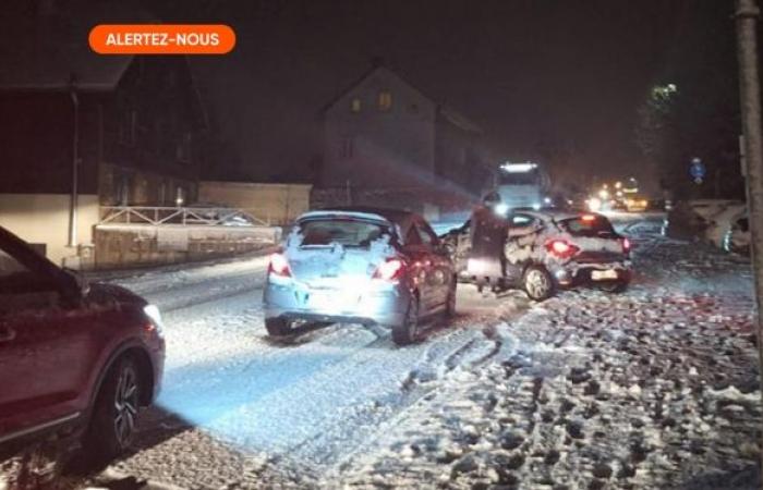 Die E42 war letzte Nacht wegen Schnee teilweise lahmgelegt: „Totales Chaos“