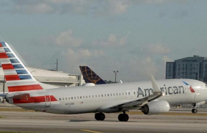 Ein Mann, der mitten im Flug das Flugzeug verlassen wollte, wurde von den anderen Passagieren kontrolliert und am Boden festgebunden