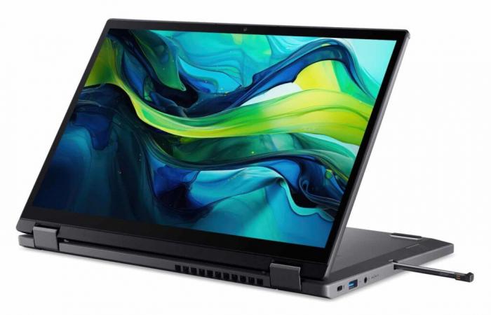 Aktion 799 € Acer Aspire Spin 14 ASP14-51MTN-567Z, tragbarer 2-in-1-PC, 10-Stunden-Nomadic-Tablet, 14-Zoll-Touchscreen, leicht zu transportieren, Intel Raptor Core 5 120U TB4