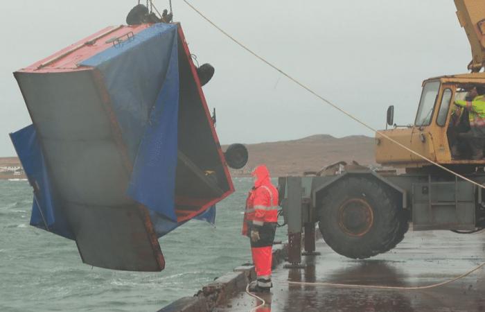 Fünf Säcke wurden nach dem Zwischenfall mit SPM Ferries im Hafen von Miquelon geborgen