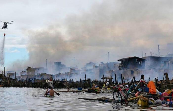 Philippinen: Im Armenviertel von Manila wütet stundenlang ein Großbrand