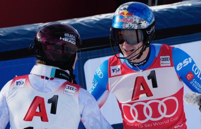 Clément Noël als Chef, Loïc Meillard im Fünfer bei Gurgl