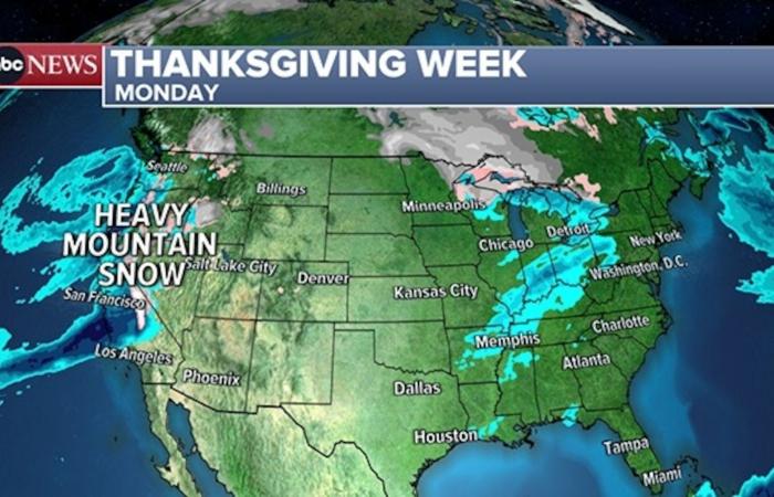 Prognose für die Thanksgiving-Woche: Das Wetter könnte sich auf Thanksgiving-Reisen auswirken