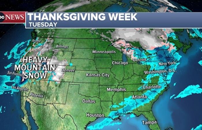 Prognose für die Thanksgiving-Woche: Das Wetter könnte sich auf Thanksgiving-Reisen auswirken