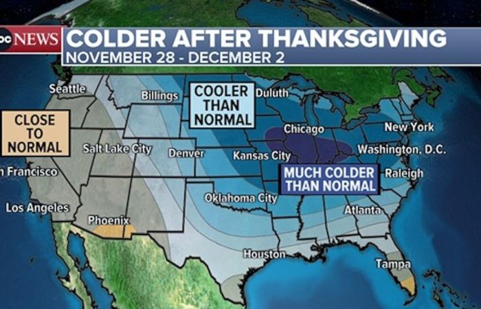 Prognose für die Thanksgiving-Woche: Das Wetter könnte sich auf Thanksgiving-Reisen auswirken