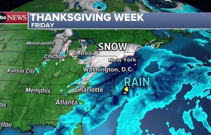 Prognose für die Thanksgiving-Woche: Das Wetter könnte sich auf Thanksgiving-Reisen auswirken