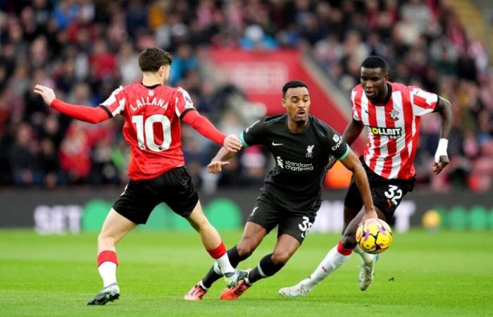 Liverpool spielt in Southampton – Premier League – J12 – Southampton-Liverpool (2-3)