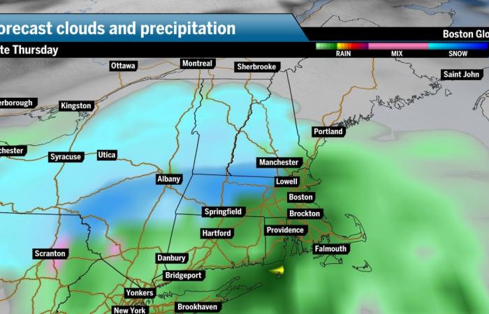 Der Sturm könnte Regen und Schnee bringen