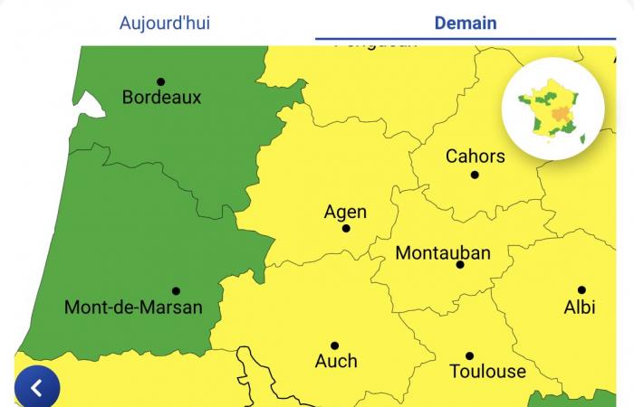 Wetterwarnung für heftige Winde an diesem Montag, 25. November in den Pyrénées-Atlantiques, Hautes-Pyrénées, Gers, Haute-Garonne, Ariège, Tarn-et-Garonne