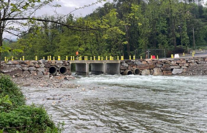 CHAMBORIGAUD Schließung der Behelfsbrücke diesen Montag ab 19 Uhr.