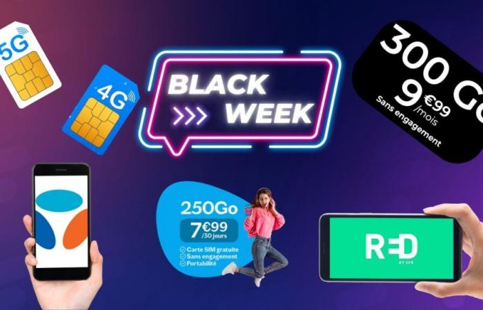 Bouygues, SFR, Sosh, Lebara, YouPrice… Pakete zu außergewöhnlichen Preisen, das ist alles, was es während der Black Friday Week gibt!