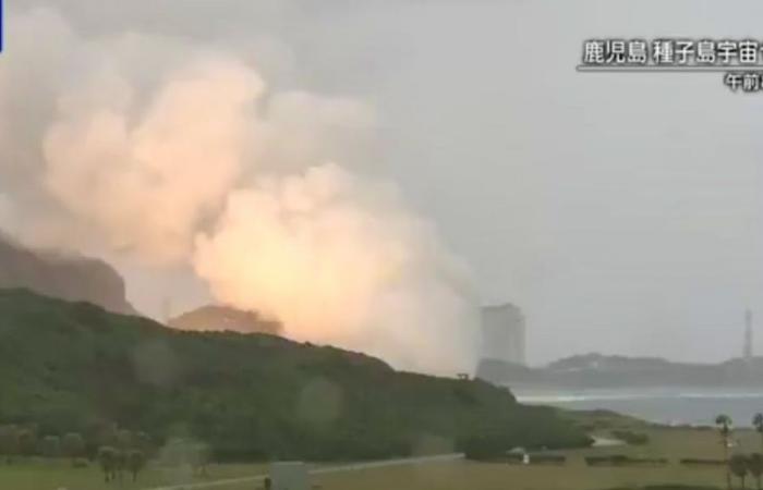 Großbrand auf einem Testgelände für Raketenstarts