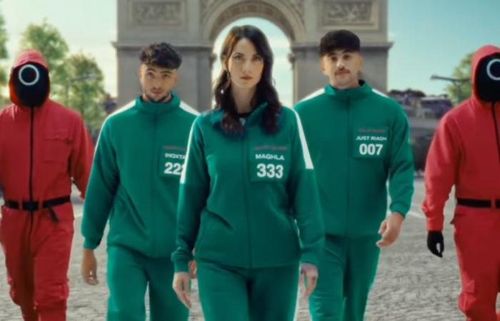 Squid Game (Netflix) Staffel 2: Eine riesige „1,2,3 Sonne“, organisiert auf den Champs-Élysées mit den YouTubern Inoxtag, Maghla und Just Riadh