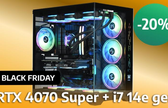 Auf diesen besonderen Black Friday-Gaming-PC gibt es mit RTX 4070 Super und Core i7 14700 KF 20 % Rabatt!