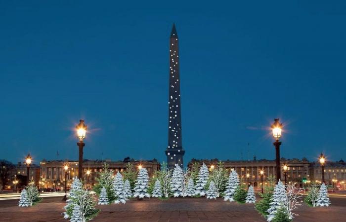 Der Place de la Concorde verwandelt sich für die Feiertage