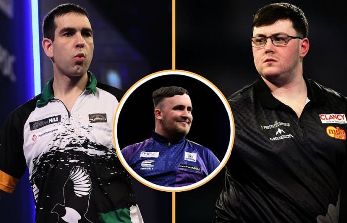 Das irische Duo trat in der ersten Runde der PDC World Darts Championships gegeneinander an