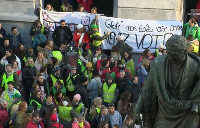 Aktion in Lüttich, Streikposten vor Schulen: Aktionstag im Bildungsbereich