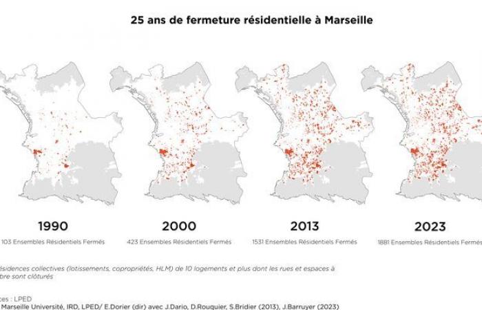 In Marseille befindet sich mittlerweile ein Drittel des städtischen Wohnraums in Mehrfamilienhäusern und geschlossenen Wohnsiedlungen