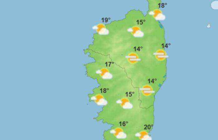 Wetter für diesen Dienstag, 26. November 2024 auf Korsika