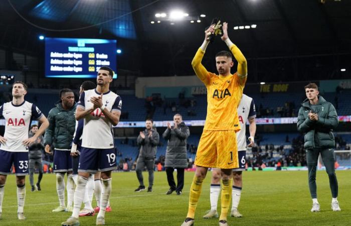 Vicario spielte eine Stunde gegen Manchester City mit gebrochenem Knöchel – Premier League – J14 – Manchester City-Tottenham (0-4)