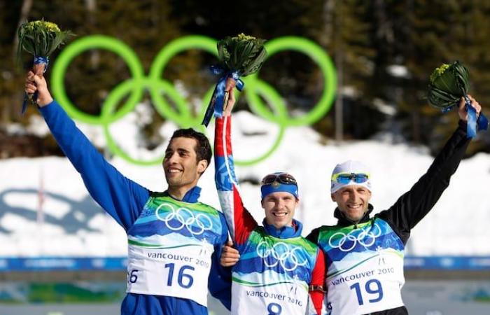 Fourcade wird 15 Jahre später seine Goldmedaille im Biathlon gewinnen