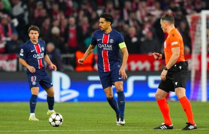 PSG: Marquinhos attackiert den Schiedsrichter auf dem Bayern-Tor