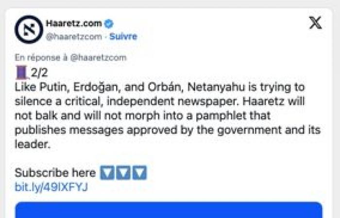 In Israel „versucht die Netanjahu-Regierung, die Zeitung zum Schweigen zu bringen“ (…)