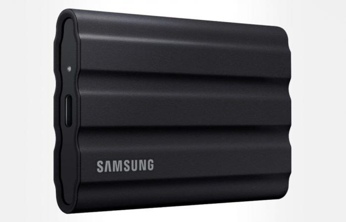 Die externe SSD T7 Shield 1 TB von Samsung gibt es für ein paar Stunden zum Schnäppchenpreis!