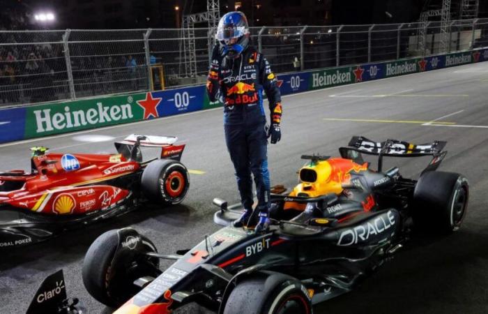 Ein Weltmeister trifft auf einem Padel-Platz auf Max Verstappen