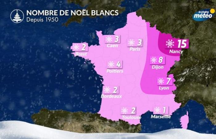 Können wir dieses Jahr zu Weihnachten in Frankreich mit Schnee rechnen?