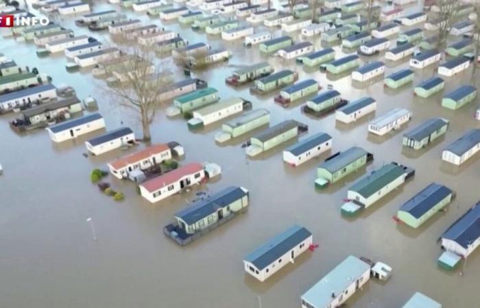 Sturm Bert in Großbritannien: Bilder verheerender Überschwemmungen