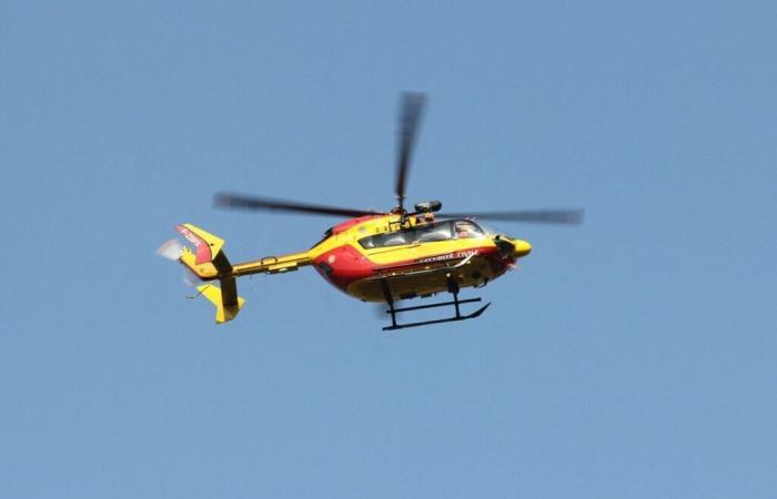 er wird mit dem Hubschrauber nach Bordeaux geflogen